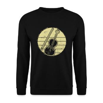 Violon Violoniste Violoniste - Sweat-shirt Unisexe - noir - Devant - Alina (178cm) & Michal (187cm)
