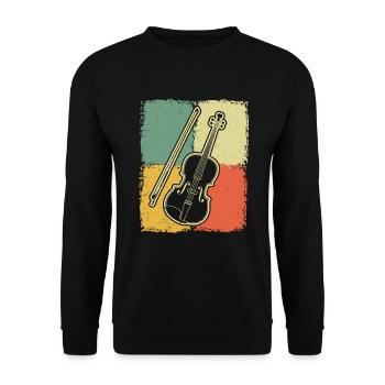 Violon Violoniste Violoniste - Sweat-shirt Unisexe - noir - Devant - Alina (178cm) & Michal (187cm)