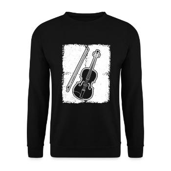 Violon Violoniste Violoniste - Sweat-shirt Unisexe - noir - Devant - Alina (178cm) & Michal (187cm)