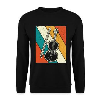 Violon Violoniste Violoniste - Sweat-shirt Unisexe - noir - Devant - Alina (178cm) & Michal (187cm)