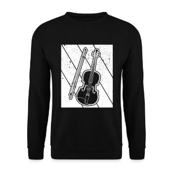 Violon Violoniste Violoniste - Sweat-shirt Unisexe - noir - Devant - Alina (178cm) & Michal (187cm)
