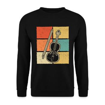 Violon Violoniste Violoniste - Sweat-shirt Unisexe - noir - Devant - Alina (178cm) & Michal (187cm)