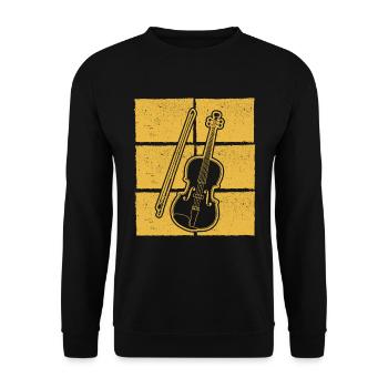 Violon Violoniste Violoniste - Sweat-shirt Unisexe - noir - Devant - Alina (178cm) & Michal (187cm)