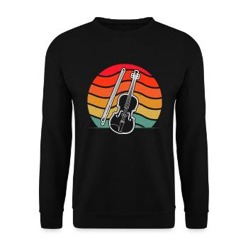 Violon Violoniste Violoniste - Sweat-shirt Unisexe - noir - Devant - Alina (178cm) & Michal (187cm)