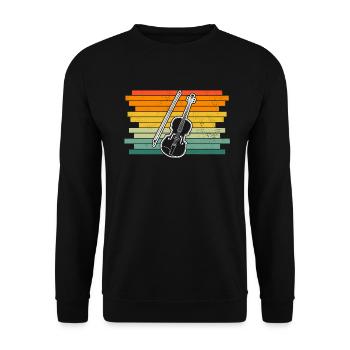 Violon Violoniste Violoniste - Sweat-shirt Unisexe - noir - Devant - Alina (178cm) & Michal (187cm)