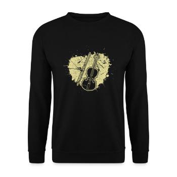 Violon Violoniste Violoniste - Sweat-shirt Unisexe - noir - Devant - Alina (178cm) & Michal (187cm)