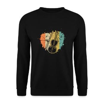Violon Violoniste Violoniste - Sweat-shirt Unisexe - noir - Devant - Alina (178cm) & Michal (187cm)