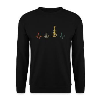 Violon Violoniste Violoniste - Sweat-shirt Unisexe - noir - Devant - Alina (178cm) & Michal (187cm)