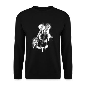Violon Violoniste Violoniste - Sweat-shirt Unisexe - noir - Devant - Alina (178cm) & Michal (187cm)