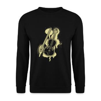 Violon Violoniste Violoniste - Sweat-shirt Unisexe - noir - Devant - Alina (178cm) & Michal (187cm)