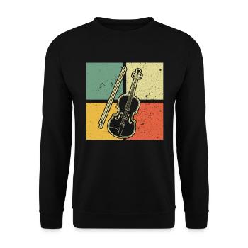 Violon Violoniste Violoniste - Sweat-shirt Unisexe - noir - Devant - Alina (178cm) & Michal (187cm)