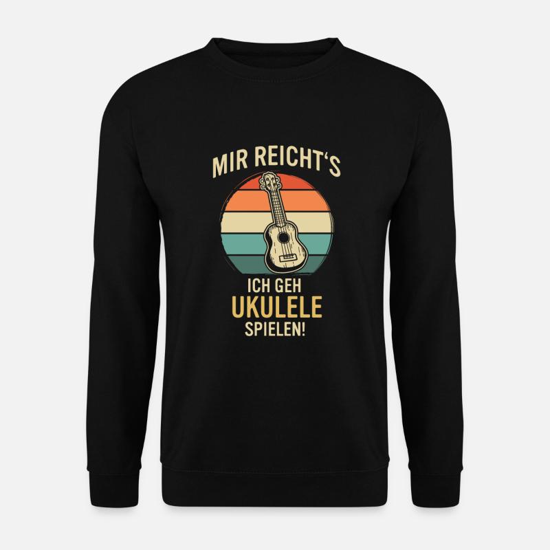Ukulele Ukulele-Spieler Ukulelist - Unisex Pullover - Schwarz