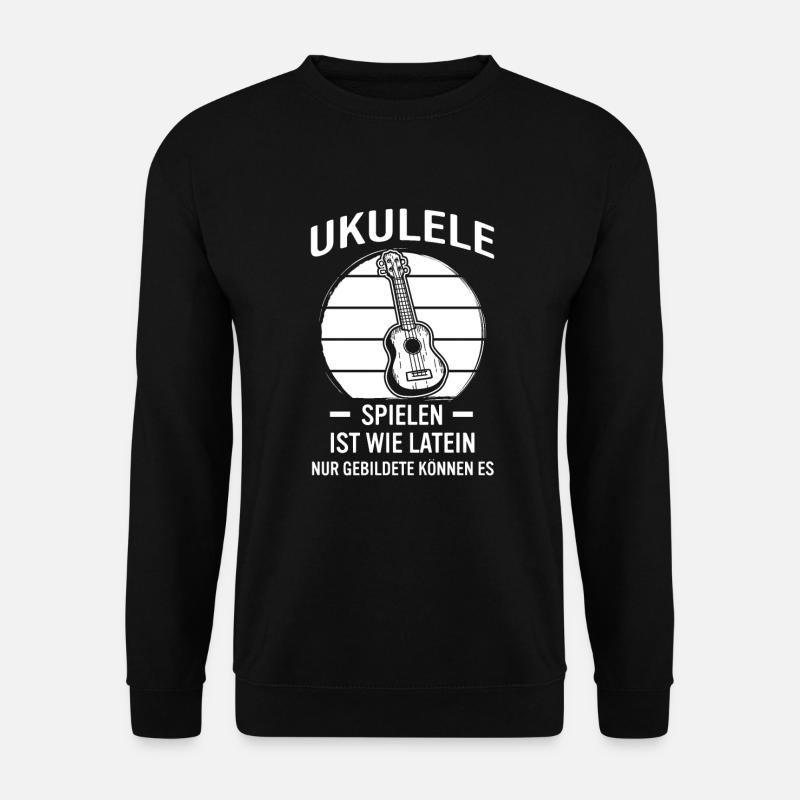 Ukulele Ukulele-Spieler Ukulelist - Unisex Pullover - Schwarz