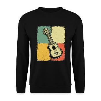 Ukulélé Joueur de ukulélé Ukuléléliste - Sweat-shirt Unisexe - noir - Devant - Alina (178cm) & Michal (187cm)