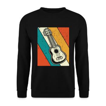 Ukulele Ukulele-Spieler Ukulelist - Unisex Pullover - Schwarz - Vorne - Alina (178cm) & Michal (187cm)