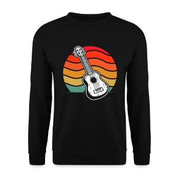 Ukulele Ukulele-Spieler Ukulelist - Unisex Pullover - Schwarz - Vorne - Alina (178cm) & Michal (187cm)