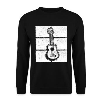 Ukulélé Joueur de ukulélé Ukuléléliste - Sweat-shirt Unisexe - noir - Devant - Alina (178cm) & Michal (187cm)