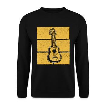 Ukulele Ukulele Player Ukulelist - Unisex Sweatshirt - black - Front - Alina (178cm) & Michal (187cm)