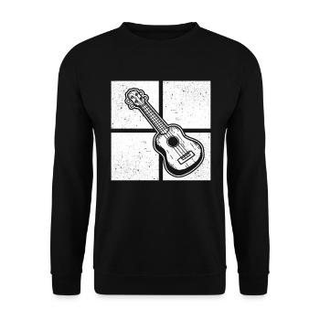 Ukulélé Joueur de ukulélé Ukuléléliste - Sweat-shirt Unisexe - noir - Devant - Alina (178cm) & Michal (187cm)