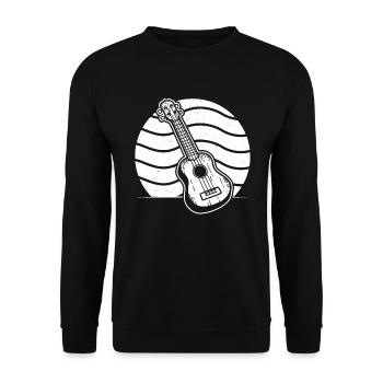 Ukulele Ukulele-Spieler Ukulelist - Unisex Pullover - Schwarz - Vorne - Alina (178cm) & Michal (187cm)