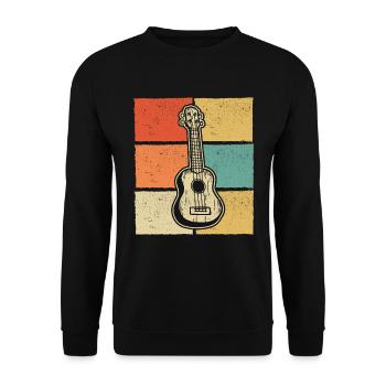 Ukulélé Joueur de ukulélé Ukuléléliste - Sweat-shirt Unisexe - noir - Devant - Alina (178cm) & Michal (187cm)