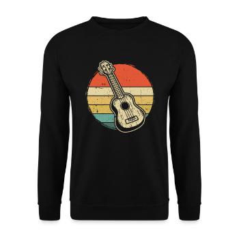 Ukulele Ukulele-Spieler Ukulelist - Unisex Pullover - Schwarz - Vorne - Alina (178cm) & Michal (187cm)