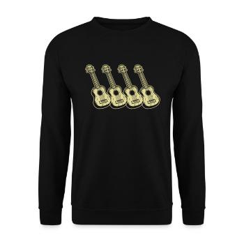 Ukulele Ukulele-Spieler Ukulelist - Unisex Pullover - Schwarz - Vorne - Alina (178cm) & Michal (187cm)
