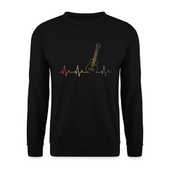 Ukulélé Joueur de ukulélé Ukuléléliste - Sweat-shirt Unisexe - noir - Devant - Alina (178cm) & Michal (187cm)