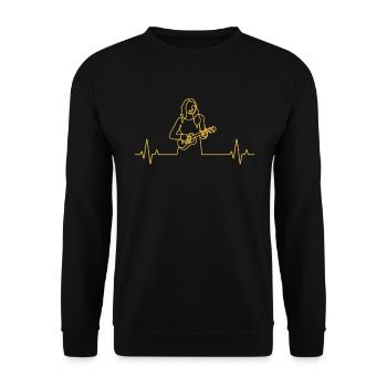 Ukulele Ukulele-Spieler Ukulelist - Unisex Pullover - Schwarz - Vorne - Alina (178cm) & Michal (187cm)