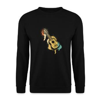 Ukulele Ukulele Player Ukulelist - Unisex Sweatshirt - black - Front - Alina (178cm) & Michal (187cm)