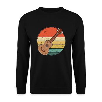 Ukulele Ukulele-Spieler Ukulelist - Unisex Pullover - Schwarz - Vorne - Alina (178cm) & Michal (187cm)