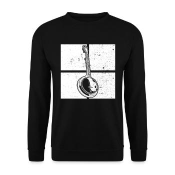 Banjo Banjospieler Banjoist - Unisex Pullover - Schwarz - Vorne - Alina (178cm) & Michal (187cm)