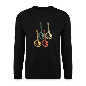 Banjo Banjo joueur Banjoïste - Sweat-shirt Unisexe - noir - Devant - Alina (178cm) & Michal (187cm)