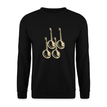 Banjo Banjo joueur Banjoïste - Sweat-shirt Unisexe - noir - Devant - Alina (178cm) & Michal (187cm)