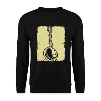 Banjo Banjospieler Banjoist - Unisex Pullover - Schwarz - Vorne - Alina (178cm) & Michal (187cm)