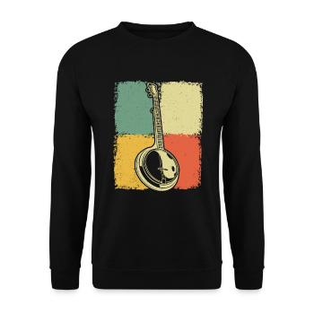 Banjo Banjospieler Banjoist - Unisex Pullover - Schwarz - Vorne - Alina (178cm) & Michal (187cm)