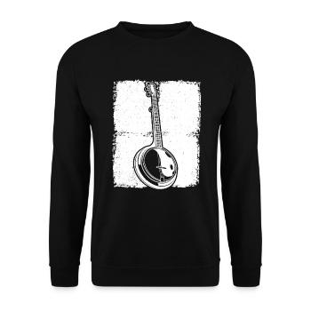 Banjo Banjospieler Banjoist - Unisex Pullover - Schwarz - Vorne - Alina (178cm) & Michal (187cm)