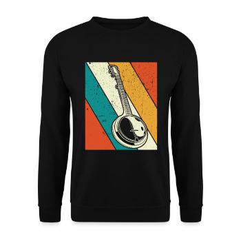 Banjo Banjospieler Banjoist - Unisex Pullover - Schwarz - Vorne - Alina (178cm) & Michal (187cm)