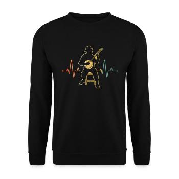 Banjo Banjo joueur Banjoïste - Sweat-shirt Unisexe - noir - Devant - Alina (178cm) & Michal (187cm)
