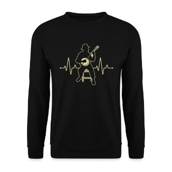 Banjo Banjo joueur Banjoïste - Sweat-shirt Unisexe - noir - Devant - Alina (178cm) & Michal (187cm)
