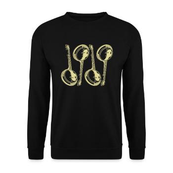 Banjo Banjo joueur Banjoïste - Sweat-shirt Unisexe - noir - Devant - Alina (178cm) & Michal (187cm)