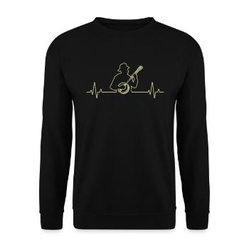 Banjo Banjo joueur Banjoïste - Sweat-shirt Unisexe - noir - Devant - Alina (178cm) & Michal (187cm)
