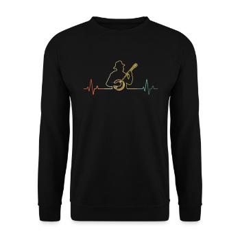Banjo Banjo joueur Banjoïste - Sweat-shirt Unisexe - noir - Devant - Alina (178cm) & Michal (187cm)