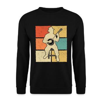 Banjo Banjo joueur Banjoïste - Sweat-shirt Unisexe - noir - Devant - Alina (178cm) & Michal (187cm)