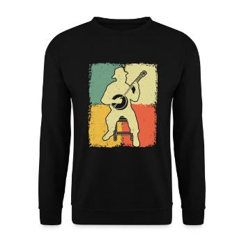 Banjo Banjo joueur Banjoïste - Sweat-shirt Unisexe - noir - Devant - Alina (178cm) & Michal (187cm)