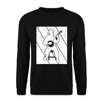Banjo Banjo joueur Banjoïste - Sweat-shirt Unisexe - noir - Devant - Alina (178cm) & Michal (187cm)