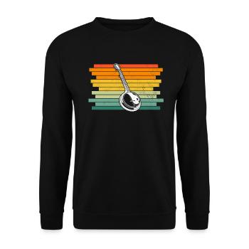 Banjo Banjospieler Banjoist - Unisex Pullover - Schwarz - Vorne - Alina (178cm) & Michal (187cm)