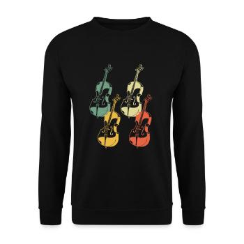 Cello cello player cellist - Unisex Sweatshirt - black - Front - Alina (178cm) & Michal (187cm)