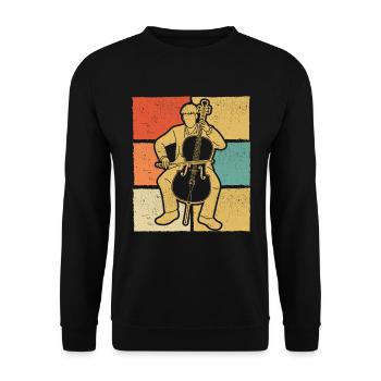 Cello cello player cellist - Unisex Sweatshirt - black - Front - Alina (178cm) & Michal (187cm)