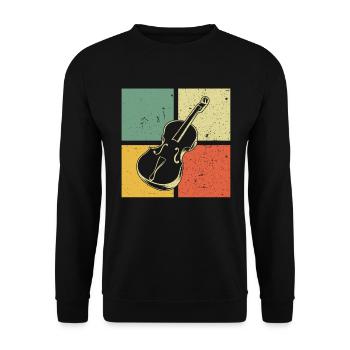 Cello Cellospieler Cellist - Unisex Pullover - Schwarz - Vorne - Alina (178cm) & Michal (187cm)